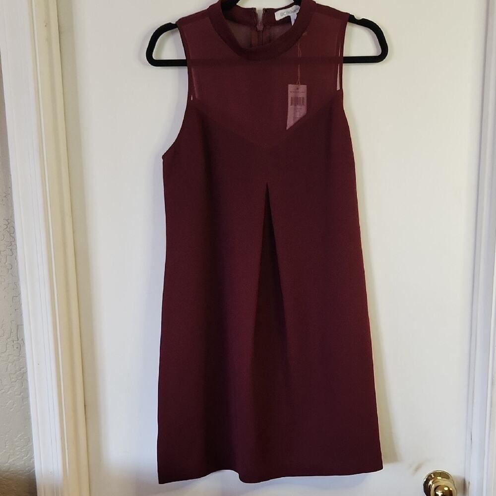 NWT BCBGeneration Burgundy Sleeveless A-line Mini Dress